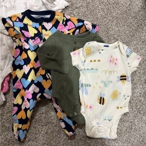 Old Navy Newborn Baby Girl Onesies and Body Suit